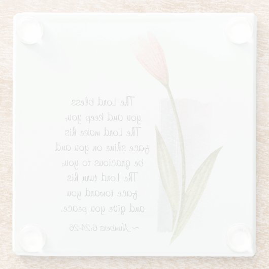 ナンバーズ6:24-26主よ賛美と主よ保り ガラスコースター (裏面)