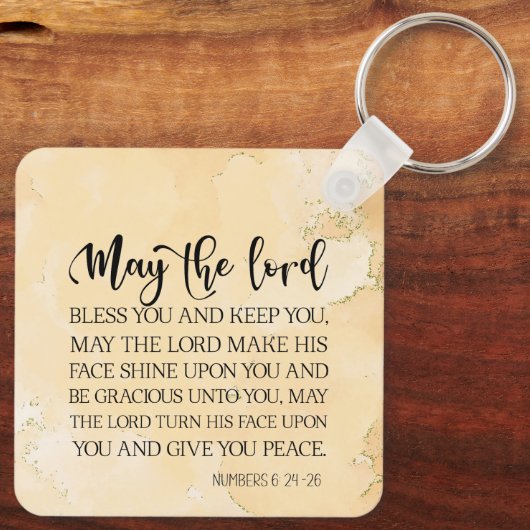 ナンバーズ6:24-26主よ賛美と主よ保り キーホルダー (裏面)