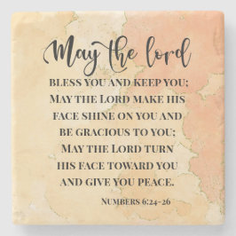 ナンバーズ6:24-26主よ賛美と主よ保り ストーンコースター