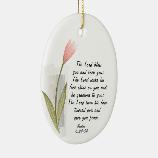 ナンバーズ6:24-26主よ賛美と主よ保り セラミックオーナメント (右)
