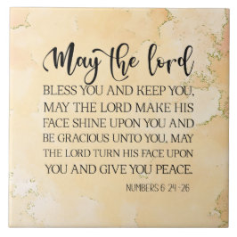 ナンバーズ6:24-26主よ賛美と主よ保り タイル