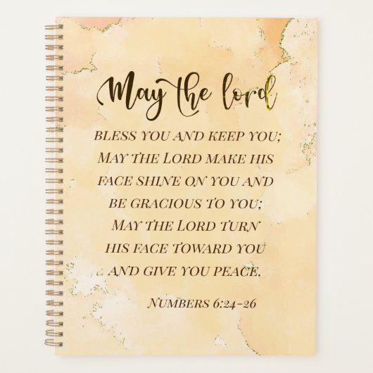 ナンバーズ6:24-26主よ賛美と主よ保り プランナー手帳 (正面)