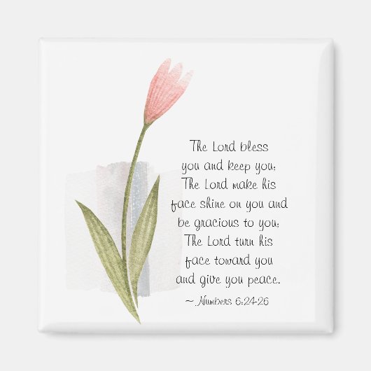 ナンバーズ6:24-26主よ賛美と主よ保り マグネット (正面)