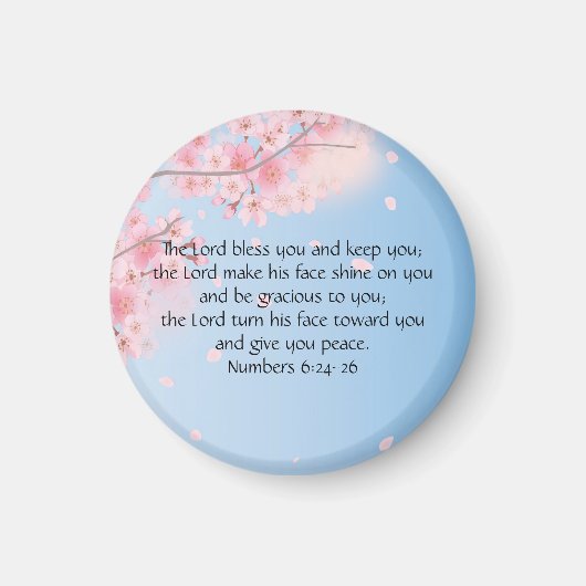 ナンバーズ6:24-26主よ賛美と主よ保り マグネット (正面)