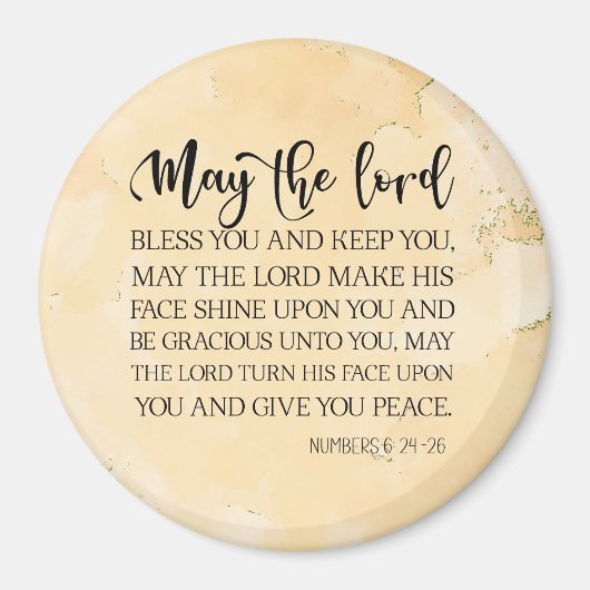 ナンバーズ6:24-26主よ賛美と主よ保り マグネット (正面)