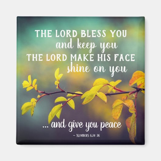 ナンバーズ6:24-26主よ賛美と主よ保り マグネット (正面)