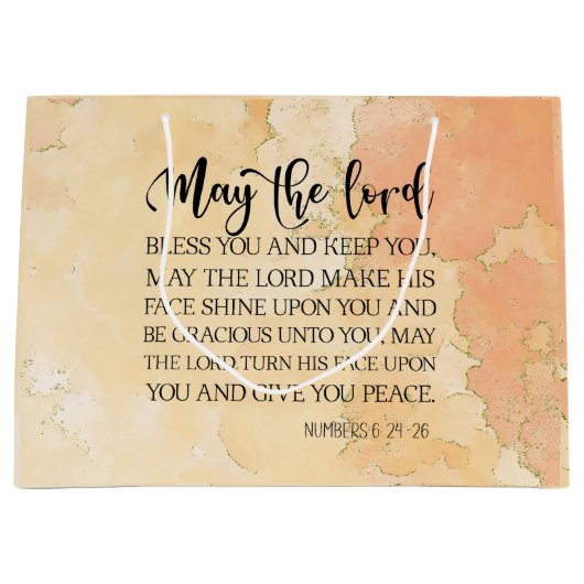 ナンバーズ6:24-26主よ賛美と主よ保り ラージペーパーバッグ (正面)