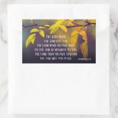 ナンバーズ6:24-26主よ賛美と主よ保り 長方形シール (バッグ)