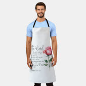 ナンバーズ6:24-26主よ賛美よバラの花 エプロン (着用した状態)