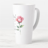 ナンバーズ6:24-26主よ賛美よバラの花 カフェラテマグ (右アングル)