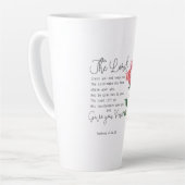 ナンバーズ6:24-26主よ賛美よバラの花 カフェラテマグ (左アングル)