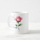 ナンバーズ6:24-26主よ賛美よバラの花 コーヒーマグカップ (正面左)