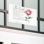 ナンバーズ6:24-26主よ賛美よバラの花 横断幕 (ビルの外側)