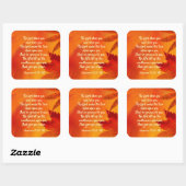 ナンバーズ6:24-26主よ賛美よ、秋 スクエアシール (シート)