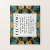 ナンバーズ6:24-26主よ賛美りクリスチャンブルー ジグソーパズル (縦)