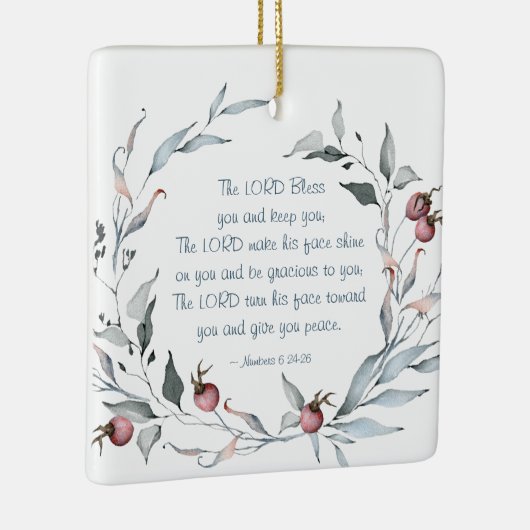 ナンバーズ6:24-26主よ賛美りクリスマス セラミックオーナメント (右)