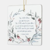 ナンバーズ6:24-26主よ賛美りクリスマス セラミックオーナメント (左)