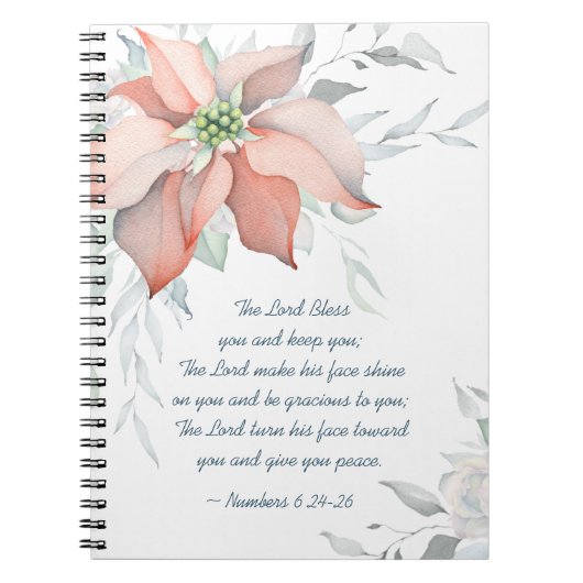 ナンバーズ6:24-26主よ賛美りクリスマス ノートブック (正面)