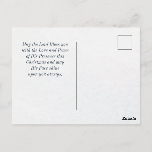 ナンバーズ6:24-26主よ賛美りクリスマス ポストカード (裏面)