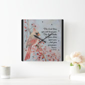 ナンバーズ6 24-26主賛美ユーレッドバード&ベリーズ スクエア壁時計 (ホーム)