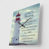 ナンバーズ6 24-26賛美主よよ灯台 スクエア壁時計 (傾斜)