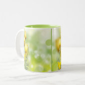 ナンバーズ6:24-26、主の黄色賛美のチューリップ ツートーンマグカップ (正面左)