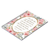 ナンバーズ6:24-26 The Lord 賛美 You Pink フローラ ノートブック (左側)