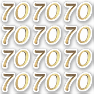 ナンバーズ70フェイク金ゴールド70周年 シール