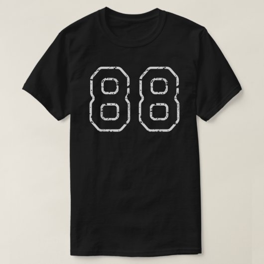 ナンバーズ88スポーツジャージー誕生日時代の運お気に入りの運 Tシャツ (デザイン正面)