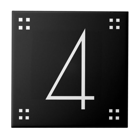 ナンバータイル – アールデコセラミックタイル タイル (正面)