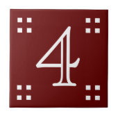 ナンバータイル – 茶色の職人 タイル (正面)