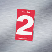 ナンバーツーレッド名刺マグネット マグネット名刺 (インサイチュ)