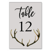 ナンバーテーブルカードカスタム〔雄ジカの〕枝角素朴シカ テーブルナンバー (裏面)