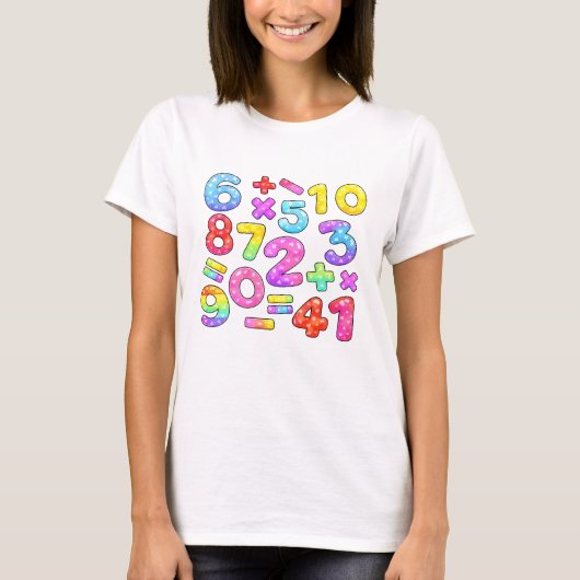 ナンバーデイ おもしろい 数字 算数 Tシャツ (正面)