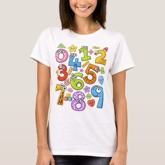 ナンバーデー かわいい 色とりどりの数字 数学 Tシャツ