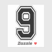 ナンバーナイン9スポーツフォントステッカー シール (シート)