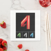 ナンバーフォーカラフル紙ナプキンス スタンダードランチョンナプキン (インサイチュ)