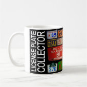 ナンバープレートのコレクターのマグ3 コーヒーマグカップ (左)