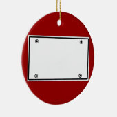 ナンバープレートのテンプレート セラミックオーナメント (右)