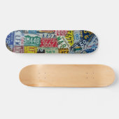 ナンバープレートのデッキ スケートボード (横)