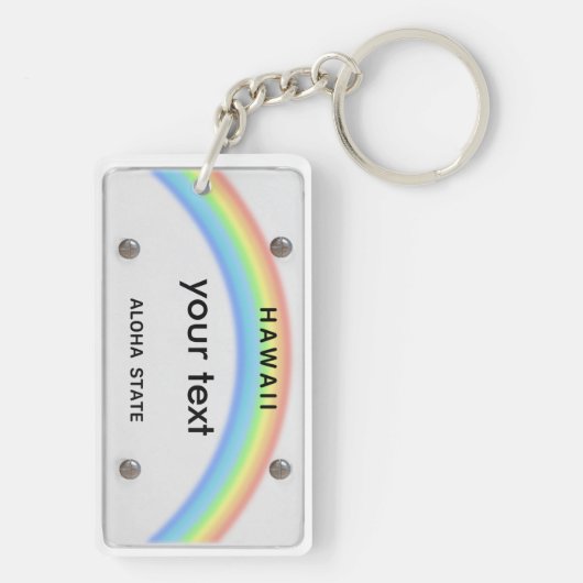 ナンバープレートのハワイのkeychain キーホルダー (裏面)