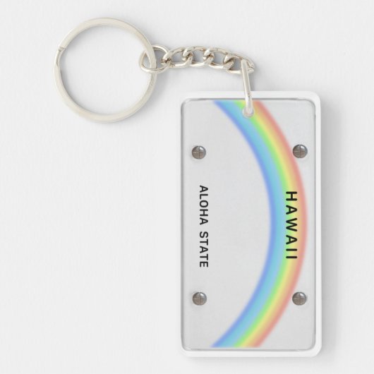 ナンバープレートのハワイのkeychain キーホルダー (正面)