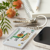 ナンバープレートのフロリダのkeychain キーホルダー (正面右)