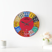 ナンバープレートの芸術の時計のヴィンテージ数新しいV1 ラージ壁時計 (ホーム)