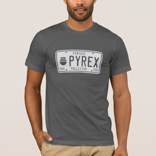 ナンバープレート-ヴィンテージのPyrexのコレクター(Lt Gray) Tシャツ (正面)