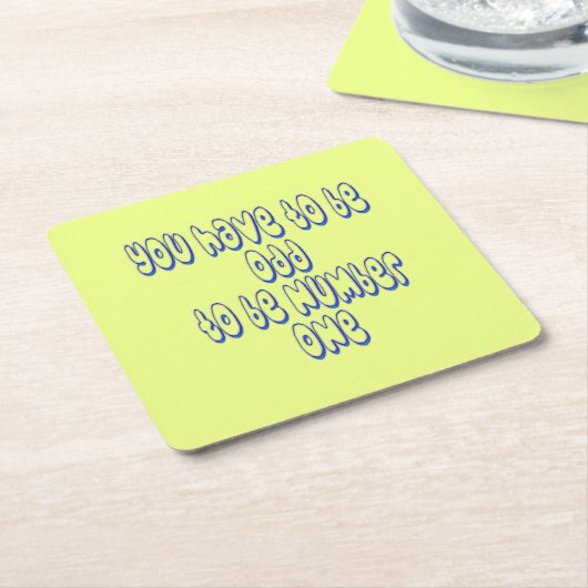 ナンバーワンである スクエアペーパーコースター (アングル)