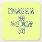 ナンバーワンである スクエアペーパーコースター (正面)