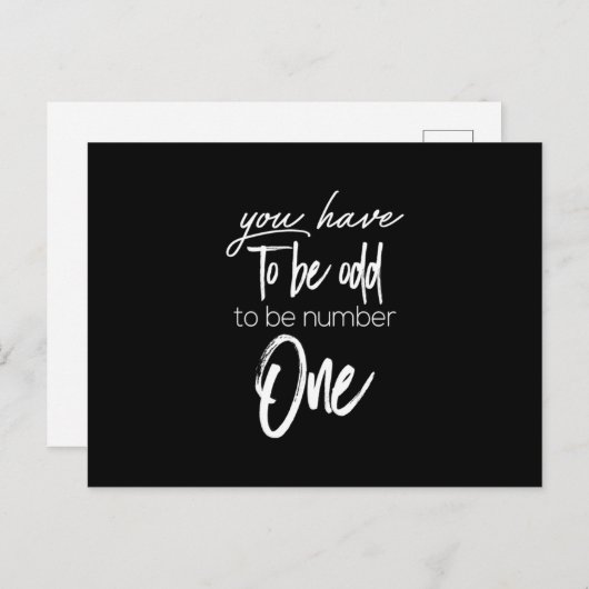 ナンバーワンになるには変わった人でなければならない ポストカード (正面/裏面)