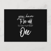 ナンバーワンになるには変わった人でなければならない ポストカード (正面)