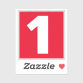 ナンバーワンのステッ赤と白カー シール (シート)